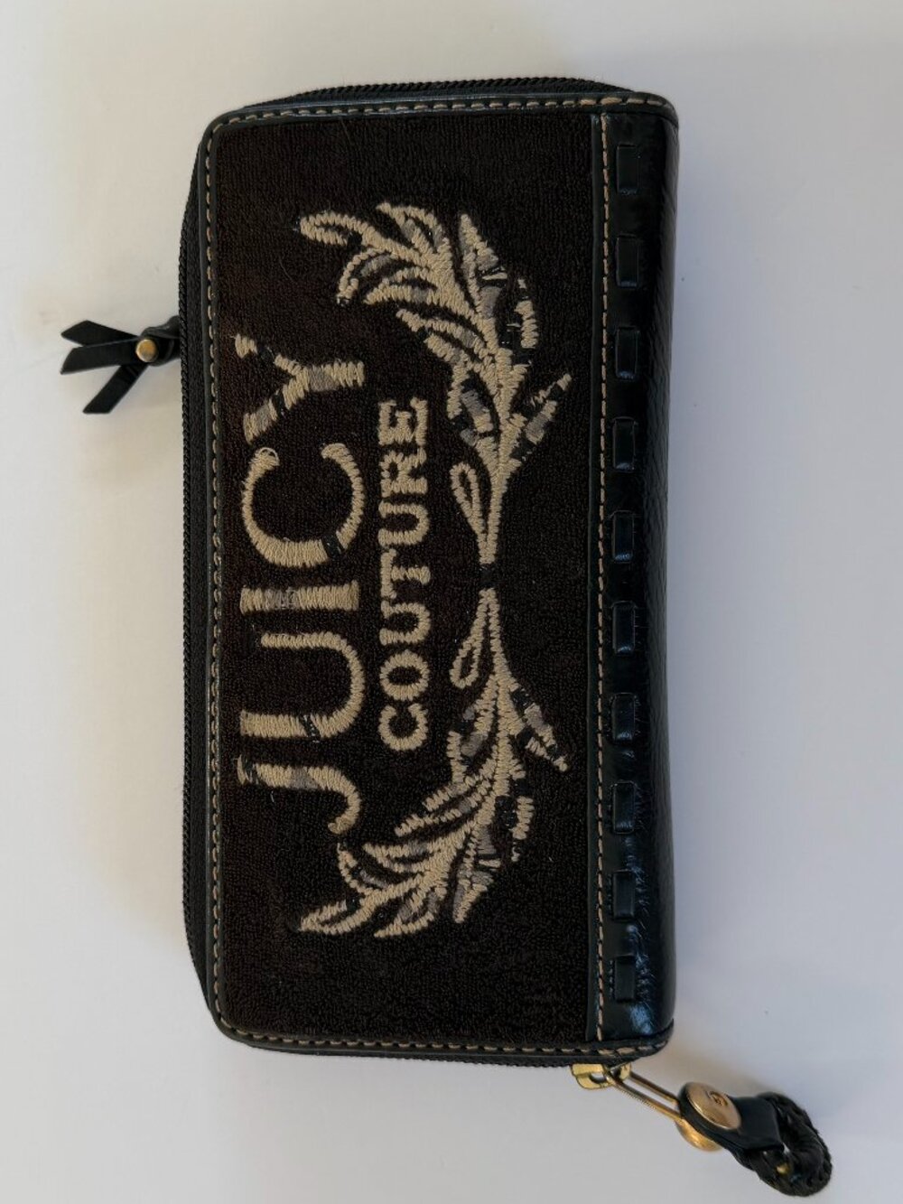 Vintage Juicy Couture Black/Brown Velour Wallet